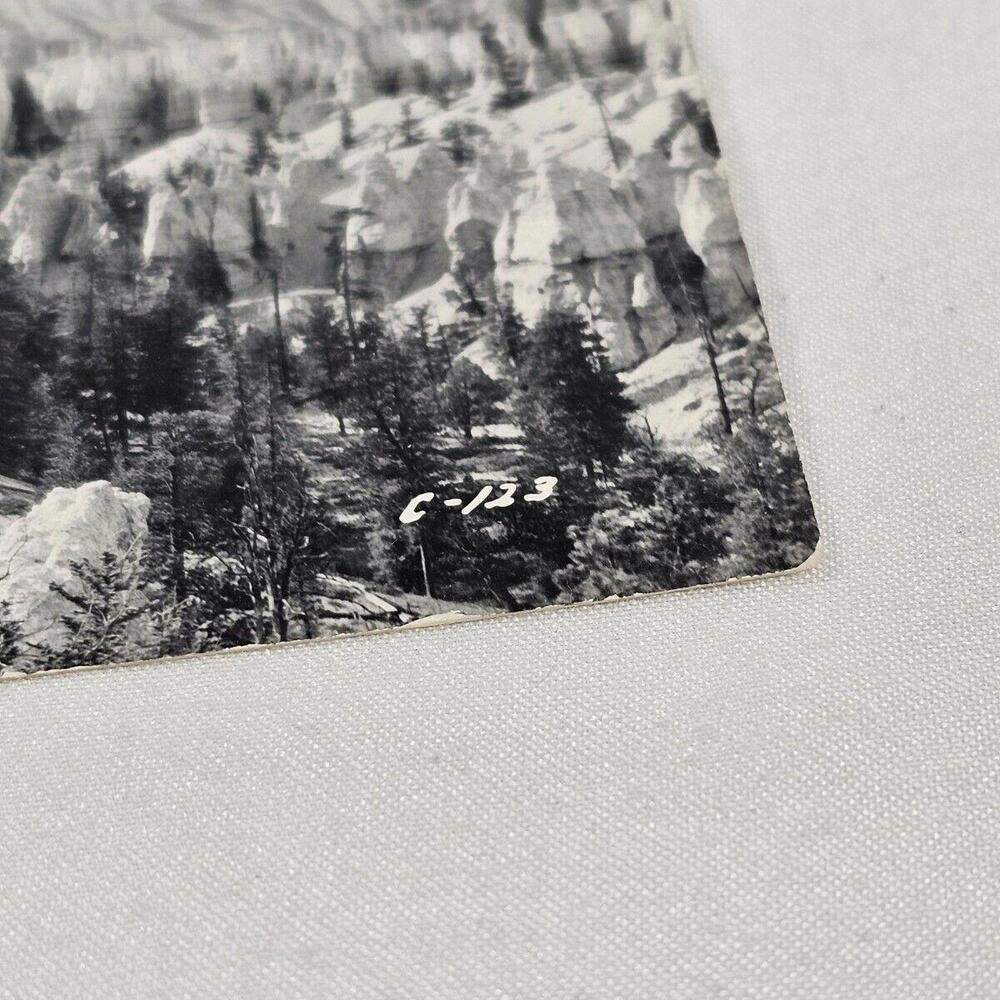 Vintage Blank B&W Photo Post Card Bryce Canyon National Park Utah - Picture 3 of 4